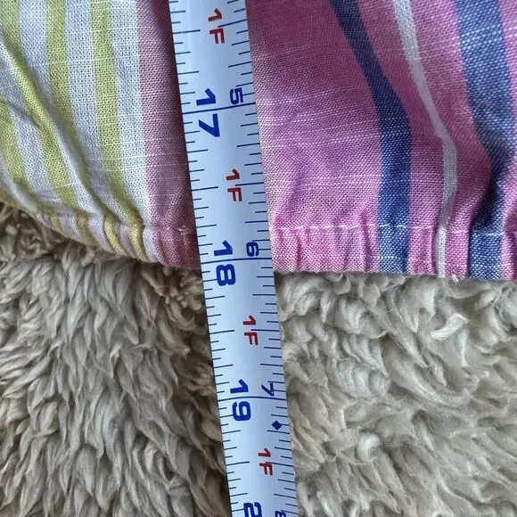 Lane Bryant Crop Drawstring Tank Rebecca Stripe Multicolor Size 20 (XXL) Plus - Picture 11 of 13